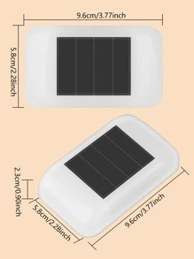 1 pieza Lámpara solar de dos tonos para el jardín, iluminación exterior para senderos, patio, jardín - Blanco - Ver 3