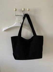 Túi Tote Nhẹ, Công Sở, Dung Tích Lớn, Dành Cho Nữ Tuổi Teen, Sinh Viên Đại Học, Tân Binh & Nhân Viên Văn Phòng, Hoàn Hảo Cho Văn Phòng, Đại Học, Công Việc, Kinh Doanh, Đi Làm, Ngoài Trời, Du Lịch, Dã Ngoại, Túi Nữ Phong Cách Tối Giản, Túi Đi Học, Ba Lô Trở Lại Trường, Dung Tích Lớn, Di Động, Nhẹ, Cổ Điển, Thường Ngày, Thích Hợp Cho Nữ Tuổi Teen, Sinh Viên Đại Học, Hoàn Hảo Cho Trở Lại Trường, Đại Học, Trung Học Cơ Sở, Trung Học Phổ Thông, Túi Tote Thời Trang Có Khóa Kéo - màu đen - Xem 2