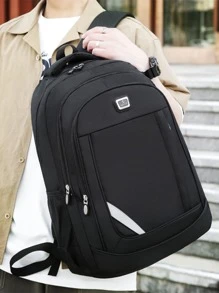 男士多拉链笔记本电脑背包 书包 书包 学校背包 上学背包 笔记本电脑包 电脑包 书包 背包 单肩包 旅行包 运动包 大学包 学习用品 高中 高中生 大学生 初中生 中学生 研究生 大学生 学校 商务 户外 徒步旅行 旅行 露营 运动