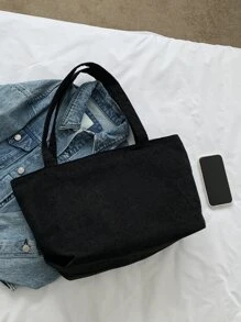 Túi Tote Nhẹ, Công Sở, Dung Tích Lớn, Dành Cho Nữ Tuổi Teen, Sinh Viên Đại Học, Tân Binh & Nhân Viên Văn Phòng, Hoàn Hảo Cho Văn Phòng, Đại Học, Công Việc, Kinh Doanh, Đi Làm, Ngoài Trời, Du Lịch, Dã Ngoại, Túi Nữ Phong Cách Tối Giản, Túi Đi Học, Ba Lô Trở Lại Trường, Dung Tích Lớn, Di Động, Nhẹ, Cổ Điển, Thường Ngày, Thích Hợp Cho Nữ Tuổi Teen, Sinh Viên Đại Học, Hoàn Hảo Cho Trở Lại Trường, Đại Học, Trung Học Cơ Sở, Trung Học Phổ Thông, Túi Tote Thời Trang Có Khóa Kéo - màu đen - Xem 6