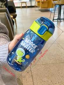 1入組卡通恐龍印花平底無腳杯 - 藍色 - 查看 2