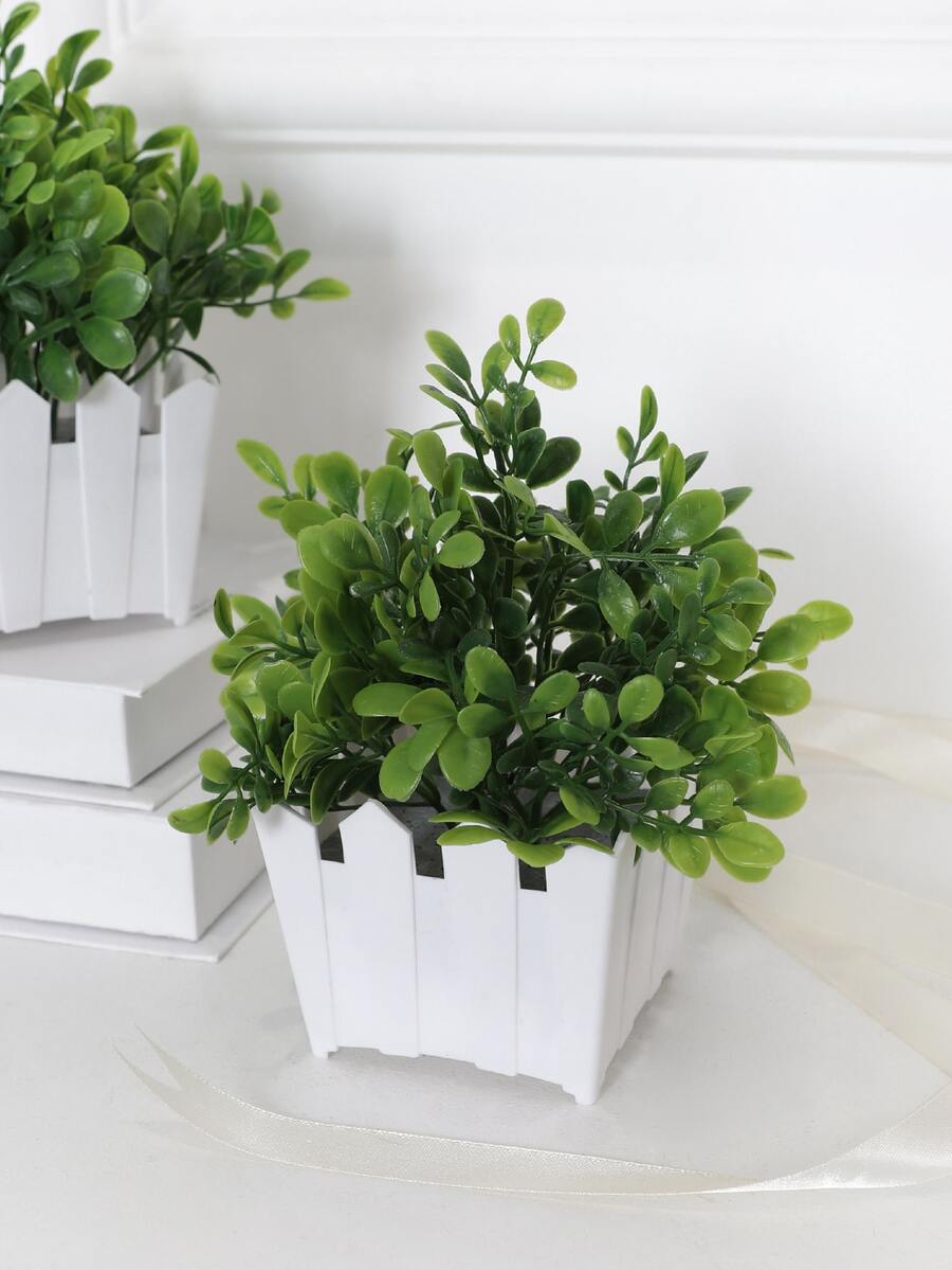 1pc Artificial Potted Plant - Multicolor - View 1