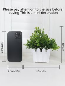 1pc Artificial Potted Plant - Multicolor - View 4