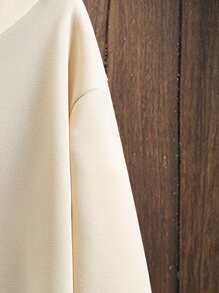 Manfinity Men Floral & Letter Graphic Kangaroo Pocket Drawstring Hoodie - Khaki - View 6