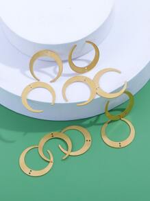 10 piezas colgante para Collar Brazaletes creciente cobre con diseño de luna Bisutería Artesanía haciendo hecho a mano - Amarillo Oro - Ver 2