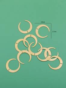 10 piezas colgante para Collar Brazaletes creciente cobre con diseño de luna Bisutería Artesanía haciendo hecho a mano - Amarillo Oro - Ver 3