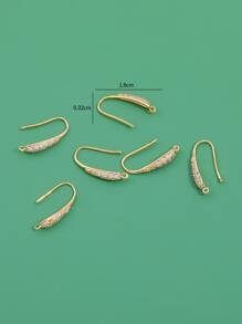 6 Chiếc Sang Trọng Đính Đá Cubic Zirconia Bông Tai Hình Giọt Nước Tinh Tế Trang Sức Dự Tiệc Trang Trí Ngày Lễ Cho Nữ - Vàng - Xem 3