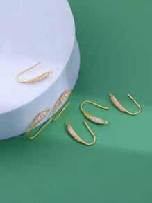 6 Chiếc Sang Trọng Đính Đá Cubic Zirconia Bông Tai Hình Giọt Nước Tinh Tế Trang Sức Dự Tiệc Trang Trí Ngày Lễ Cho Nữ - Vàng - Xem 4