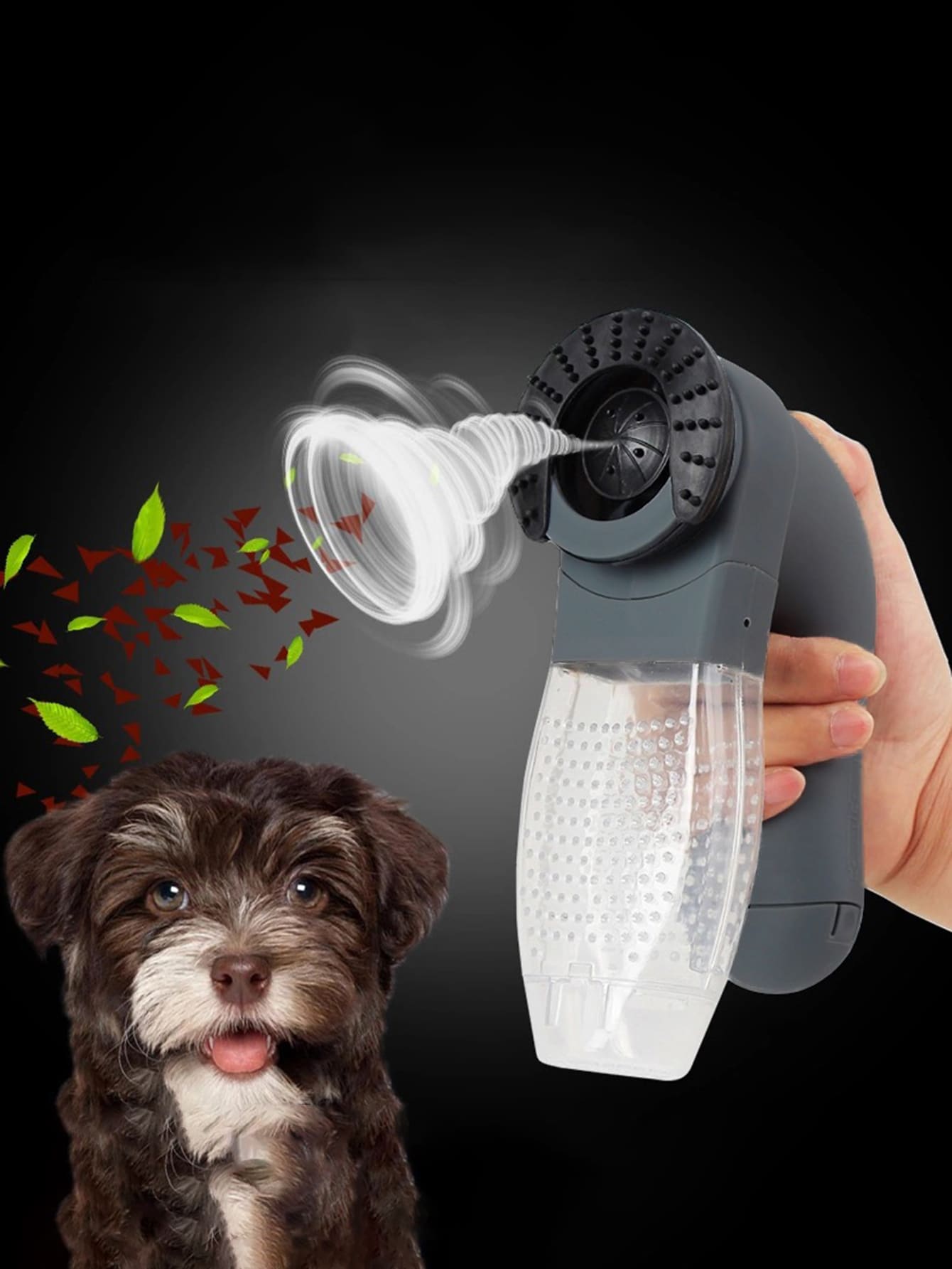 1pc Electric Pet Hair Remover Device - Grey - View 1