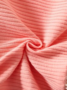 Niñas Vestido con estampado floral ribete con fruncido - Multicolor - Ver 4