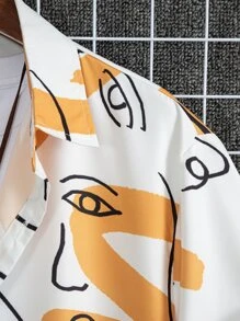 Manfinity Men Figure Graphic Shirt Without Tee - Multicolor - View 3