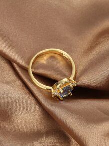 Charm-In Anillo zirconia cúbica - Amarillo Oro - Ver 2