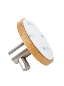 1pc Wooden Wall Hook - Yellow - View 3