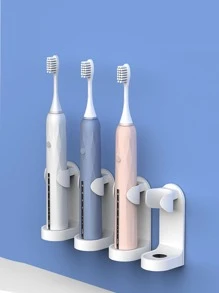1 cái giá đỡ bàn chải đánh răng điện - trắng - Xem 5