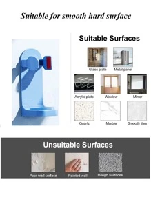 1pc Electric Toothbrush Holder, Wall-Mounted Household Toothbrush Rack Home Bathroom Decor Fall Decor Back To School - Blue - View 3