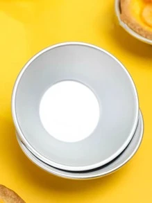 6入組廚房烘焙模具鋁合金蛋撻杯紙杯蛋糕模具適用於糕點甜品迷你紙杯蛋糕 - 銀色 - 查看 3