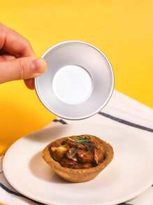 6入組廚房烘焙模具鋁合金蛋撻杯紙杯蛋糕模具適用於糕點甜品迷你紙杯蛋糕 - 銀色 - 查看 8