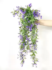 1 cái/3 cái Nhân tạo Treo Thực vật Nhựa Cây nho lá Cây giả Treo Hoa Vòng hoa Đối với Nhà  Lễ cưới Ngoài trời Đồ trang trí - Màu tím - Xem 1