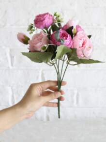 1入/3入組人造玫瑰花束,真實觸感假牡丹花,適用於家居婚禮裝飾、派對桌面擺設、母親節禮物