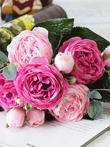 1入/3入組人造玫瑰花束,真實觸感假牡丹花,適用於家居婚禮裝飾、派對桌面擺設、母親節禮物