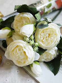 1入組或3入組人造玫瑰花束,真實觸感假牡丹花,適用於家庭婚禮裝飾、派對桌面中心和母親節