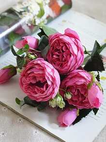1 cái/3 cái Bó hoa hồng nhân tạo Hoa mẫu đơn giả thật dùng để trang trí tiệc cưới tại nhà, đồ trang trí bàn tiệc, Ngày của mẹ, Cây giả, Đồ trang trí mùa thu, Phòng, Bàn làm việc, Đồ trang trí sân vườn, Đồ trang trí phòng, Ngày lễ tình nhân, Quà tặng - Màu Hồng Tươi - Xem 5