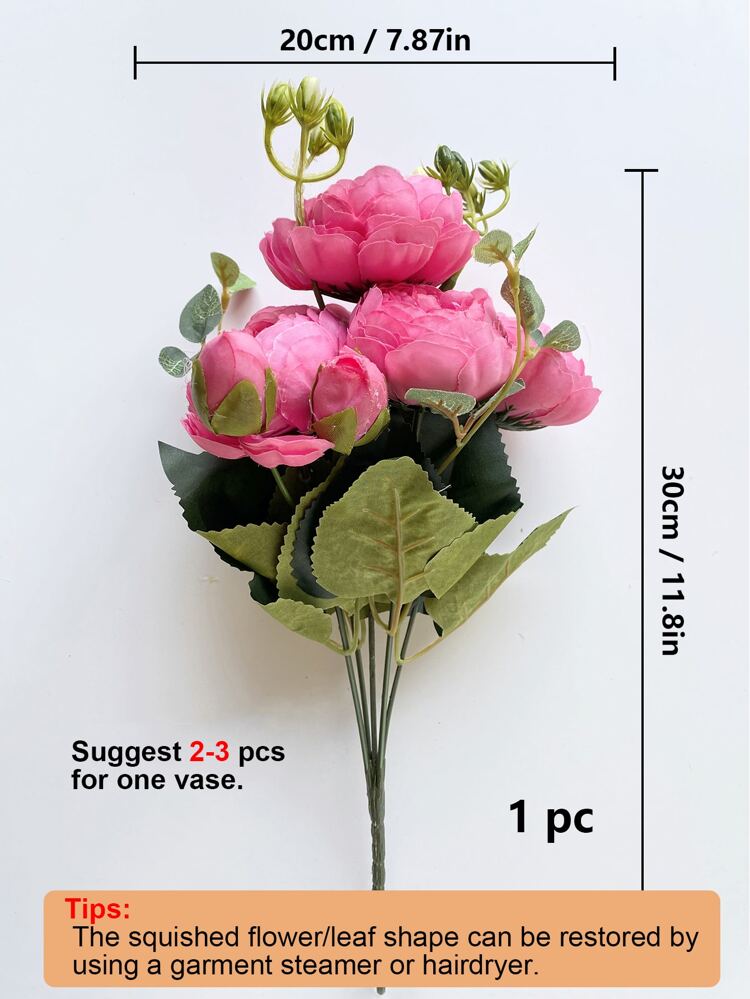1pc/3pcs Artificial Rose Flowers Bouquet Real Touch Fake Peony Flower For Home Wedding Decoration Party Table Centerpieces Mother's Day,Fake Plants,Fall Decor,Room,Desk,Garden Decor,Room Decoration Stuff, Valentine Day, Gift Gifts Birthday Graduation