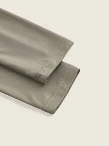 SHEIN ICON Spring Outfits 3 Colors Half Turtle Neck Zipper Plain Slim Fit Long Sleeve T-Shirt - Khaki - View 4