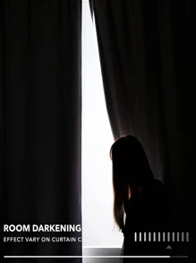 Rèm chắn sáng một tấm chắc chắn - màu đen - Xem 6