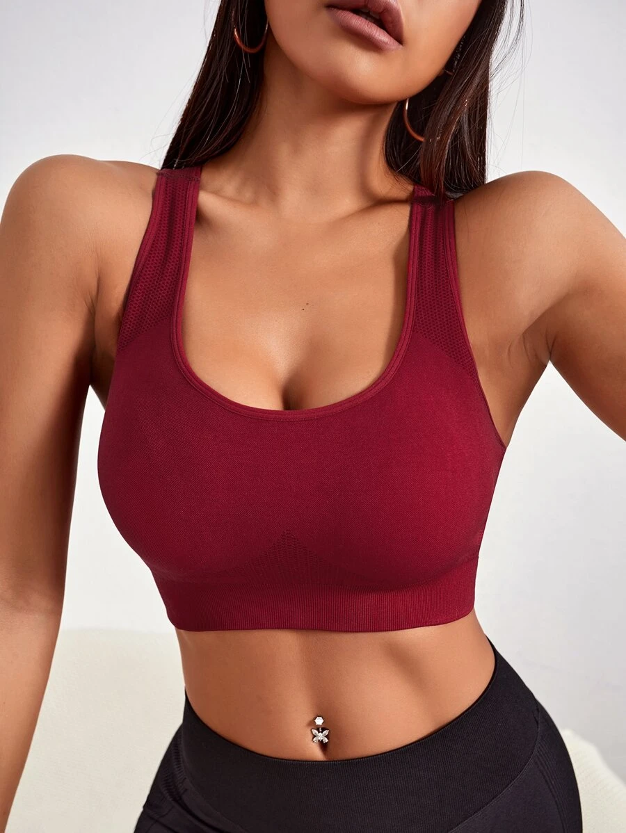 Yoga Basic Sujetador deportivo de espalda nadador - Burdeos - Ver 1