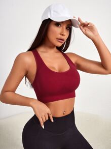 Yoga Basic Sujetador deportivo de espalda nadador - Burdeos - Ver 6