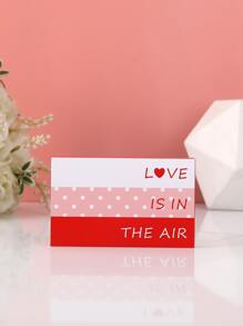 1 pieza Decoración con estampado de slogan rectángulo - Multicolor - Ver 1