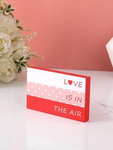 1 pieza Decoración con estampado de slogan rectángulo - Multicolor - Ver 2