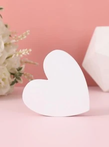 1入組愛心設計木頭裝飾工藝 - 白色 - 查看 2