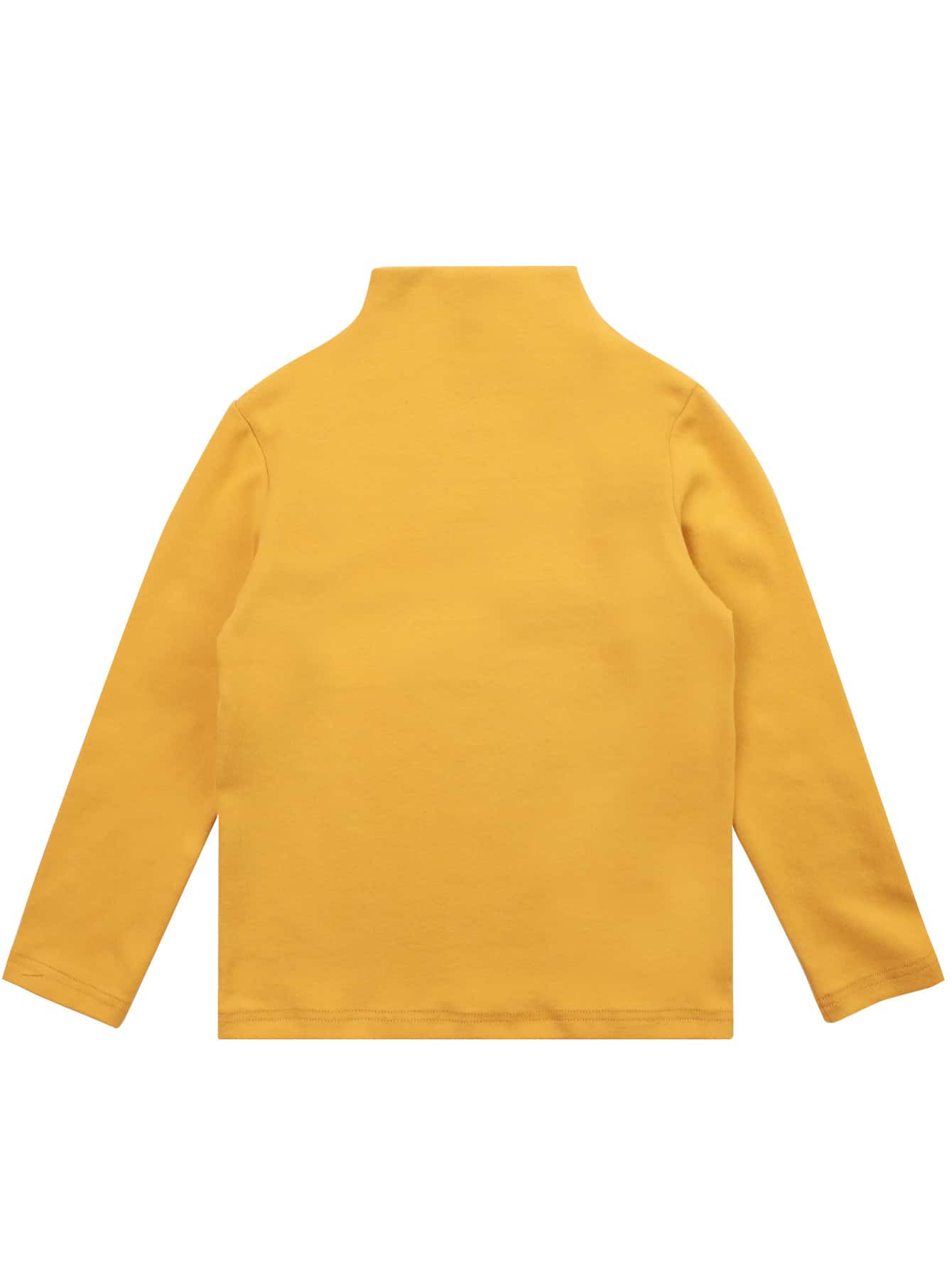 Chicos Camiseta unicolor de cuello alto - Mostaza Amarilla - Ver 1