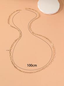 1strand Minimalist Chain DIY Jewelry Accessory - Yellow Gold - View 4