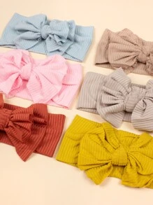 6pcs Baby Bow Decor Hair Band - Multicolor - View 4