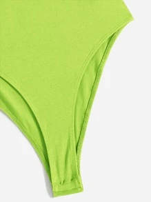 SHEIN EZwear Enkel Enkel Bodysuit - Limegrön - Visa 3