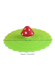 1pc Cartoon Cute Silicone Cup Cover ;Heat-resistant Leak Proof Sealed Tea Coffee Lid Cap ;Dustproof Cup Bottle Cover - Multicolor - View 2