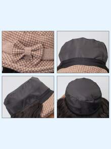 Natural Short Curly Synthetic Wig With Hat - Black - View 7