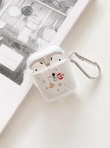 1pc Astronaut Pattern Case Compatible With AirPods - Multicolor - View 4