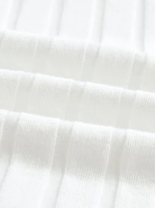 Comfortcana 夏季外出白色翻领生菜边结前短款性感上衣 - 白色 - 查看 3