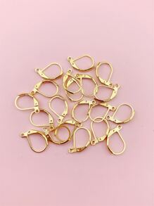 20入組耳環扣金屬絲極簡DIY耳環配件 - 金黃色 - 查看 4