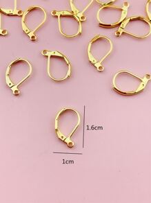 20入組耳環扣金屬絲極簡DIY耳環配件 - 金黃色 - 查看 5