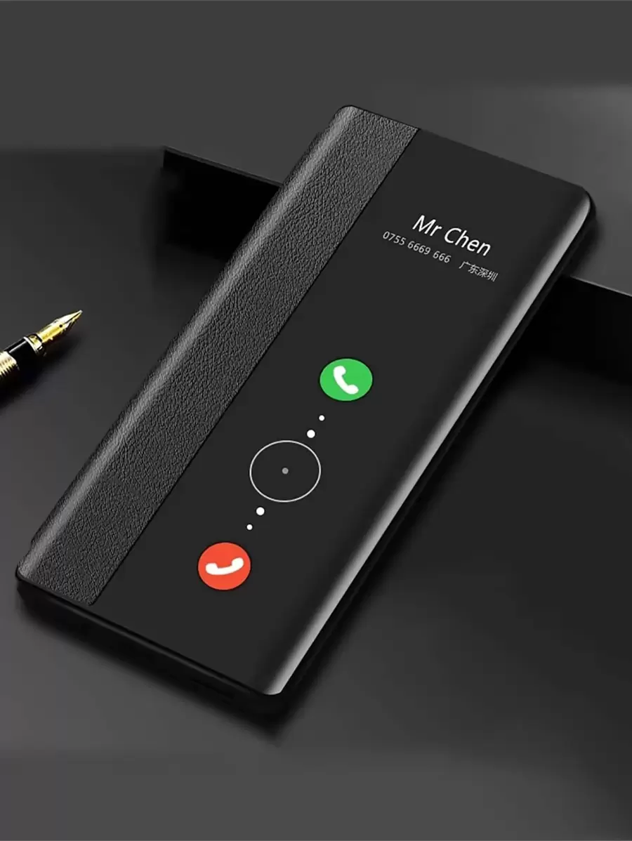 1 件黑色防摔智能睡眠皮套，带侧窗设计，兼容 和 Galaxy S24/S24+/S24 Ultra 5g 以及 15/15 Pro/15 Pro Max，防水防震防刮 - 黑色 - 查看 1