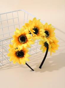 Boho Sunflower Decor Headband - Multicolor - View 1