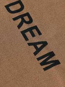 Manfinity Homme Áo Phông Nam Vừa Vặn Cổ Tròn Tay Ngắn Graphic Tee Chữ Đồ Họa Thường Ngày Mùa Hè Polyester - màu nâu - Xem 3