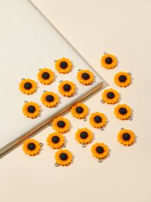 20pcs Sunflower DIY Pendant Valentines - Orange - View 1