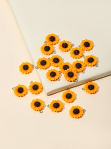 20pcs Sunflower DIY Pendant Valentines - Orange - View 2