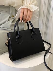 Minimalist Square Bag - Black - View 2